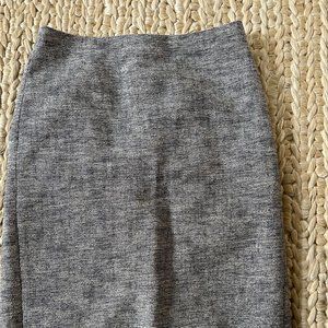 J. Crew Navy Tweed Pencil Skirt.